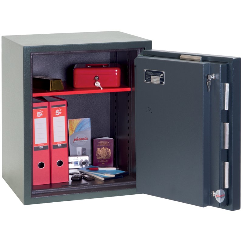 phoenix coffre-fort HS2051K, degré de résistance 2, 56 litres, gris graphite